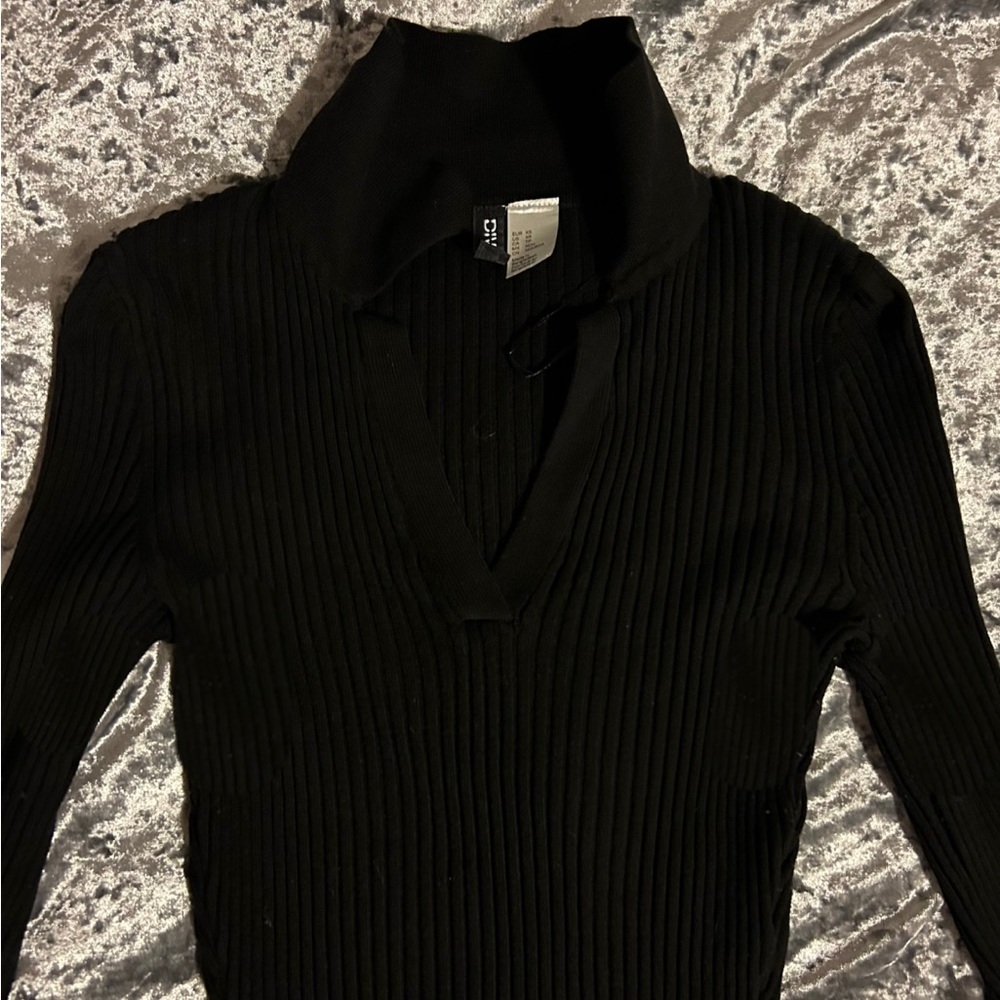 NEVER WORN! Divided black tight sweater!